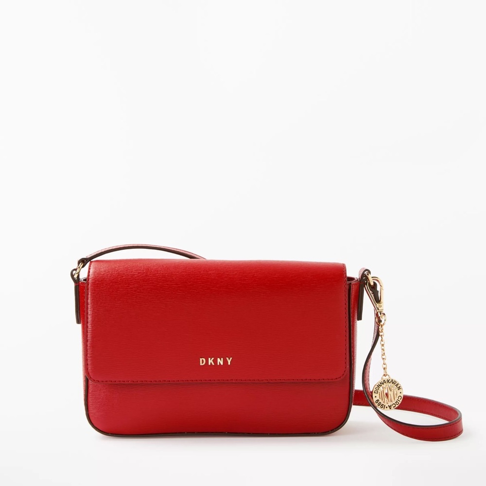 DKNY Red Crossbody Flap Bag